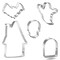 CookieCutter.com Haunted House Cookie Cutter 5 Piece Set, Ghost, Skull, Tombstone, Tin Plate Steel, Made in the USA